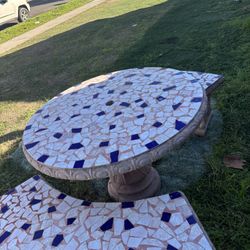 Patio Marble Table Set