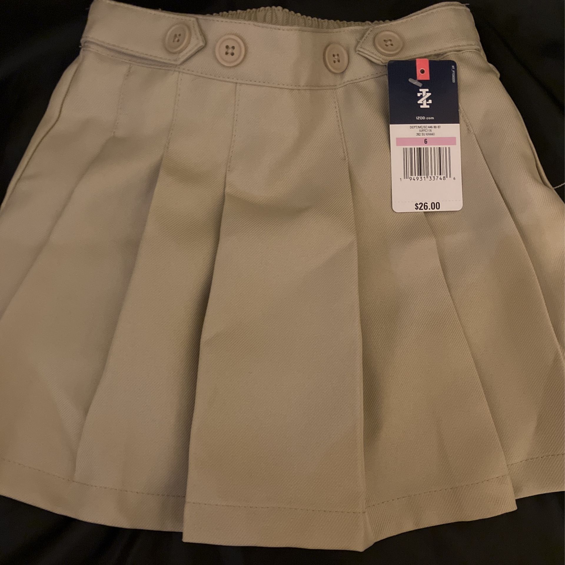 Girls School Uniform Skirt IZOD Size 6 NEW. Pick Up Dysart Road And Thunderbird