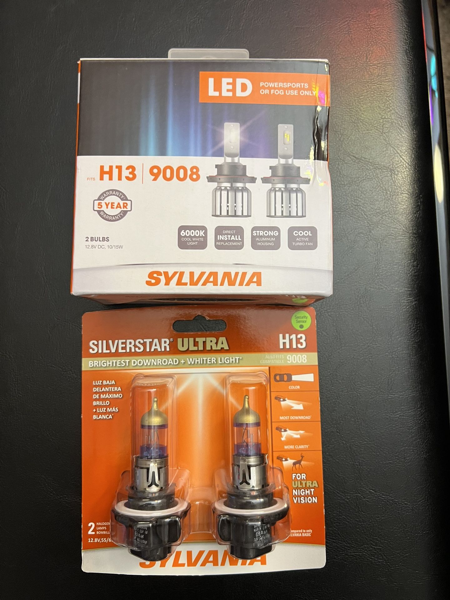 SYLVANIA H13 SilverStar ULTRA Halogen Headlight Bulb, 2 Pack
