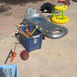Summer Fun Kids Sports And Pool Gear + Yard Sale
