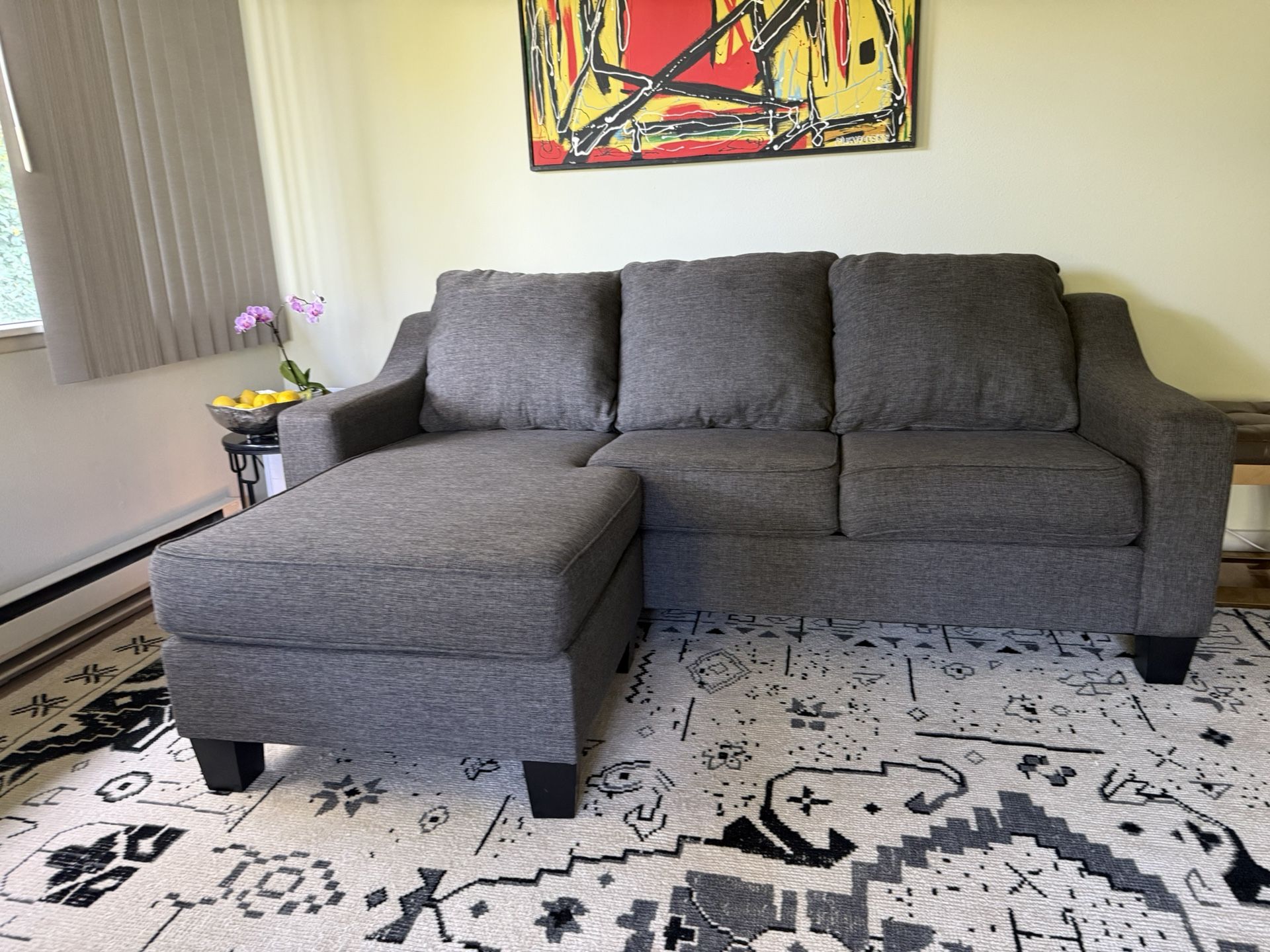 Reversible Sofa Chaise, Like New Condition