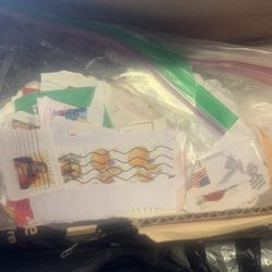 Big Box Of Assorted American And International Stamps With It’s Stamped Dates  