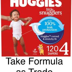 Huggies Size 4 Little Snugglers Diapers Pañales 