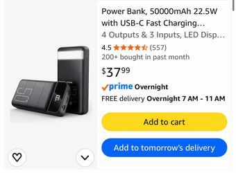 Selling DAOLOT 50,000mAh 22.5W Fast Charging Power Bank