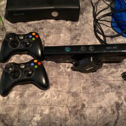 Xbox 360 Games And Two Controllers And Connect