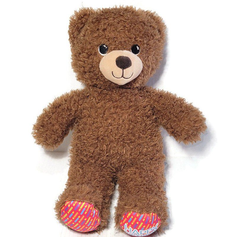 Build A Bear 15” HAPPY BIRTHDAY Brown Teddy Bear Plush Stuffed BAB