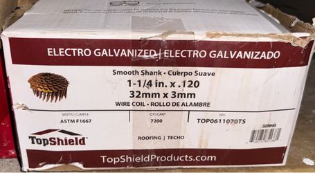 TOP SHIELD 1-1/4 in. x 0.120 in. 15° 11-Gauge Wire Roofing Nails