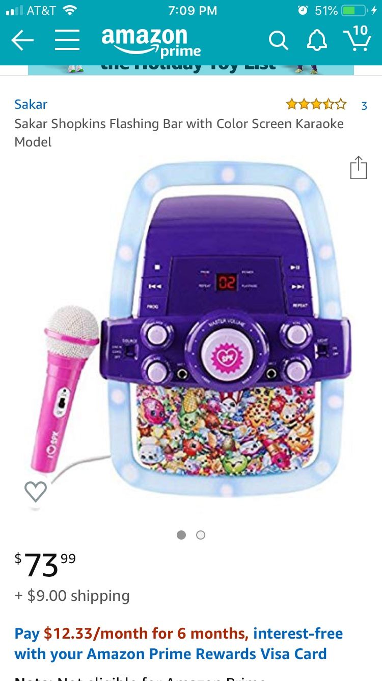 Shopkins karaoke machine Brand New