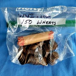 Wheat Cents, 3 rolls, Plus WWII and Minor Mint Errors