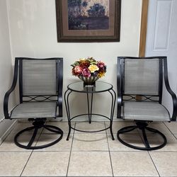 Hampton Bay outdoor swivel patio set
