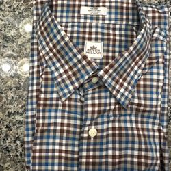 Peter Millar Plaid Button Up Size L