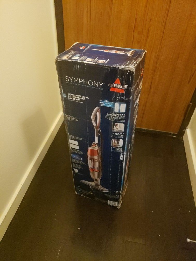 Brand new Bissell Symphony, all on one vacuum & sanitizing steam mop 1132