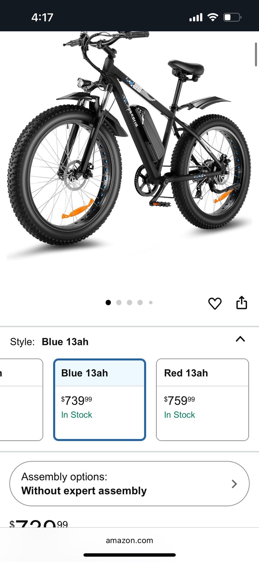 Speedrid E-bike Fat Tire