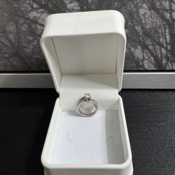 14K White Gold Diamond Halo Engagement Ring Set – ~0.5ct Center – Beautiful