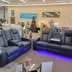 reclining  sofa and love power