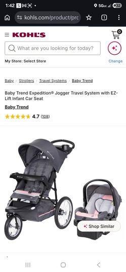 Baby Trend Expedition Jogger Travel System with Infant Car Seat