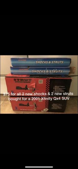 Two new shocks and two new struts for vehicle