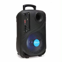 New - 8inch Portable Large Outdoor Wireless Blue Tooth Trolley Saboofer Subwoofer Party DJ Karaoke Speaker With Microphone