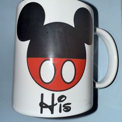 Disney Mickey Mouse “His”  Men's Boys Coffee Mug Collectible Cup for Him 12 Oz