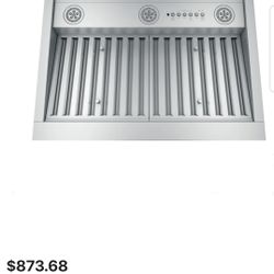 Cafe UVC9300SLSS 288 - 610 CFM 30 Inch Wide Insert Range Hood with Dimmable LED Lighting 