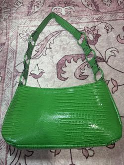 Green croc hand bag