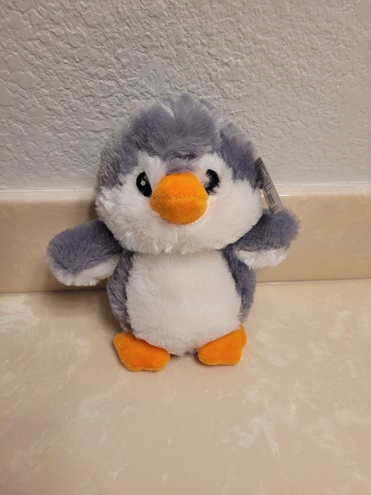 Goffa Gray Penguin Plushie Toy
