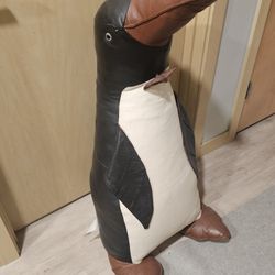 3-4 Foot Real Leather Stitched Penguin 