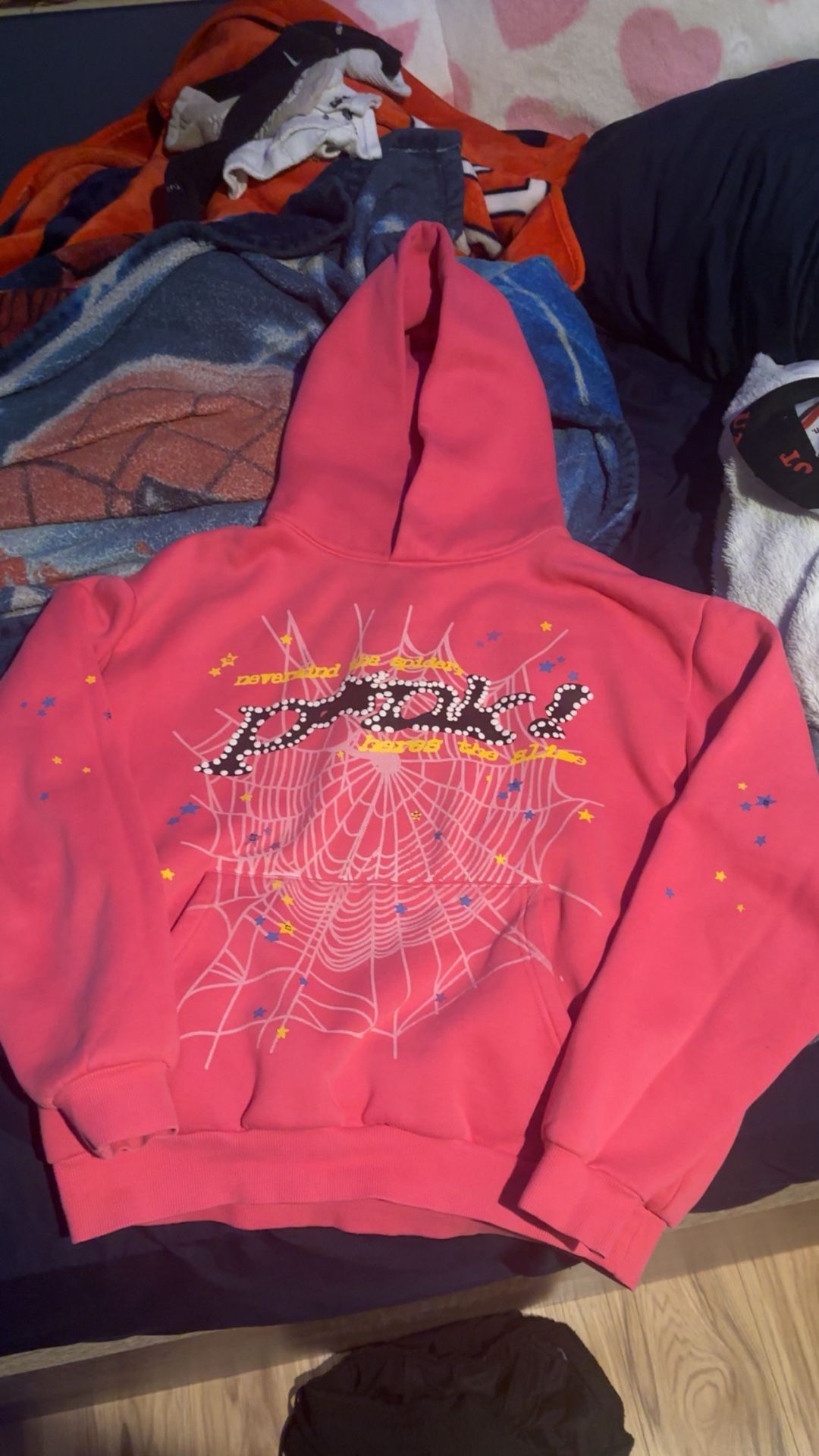 Pink Sp5der P*nk Hoodie Size Large.