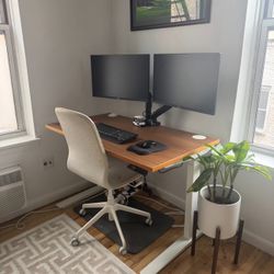 BRAND NEW Standing Desk (Jarvis Brand) with two Pro Gaming Monitors