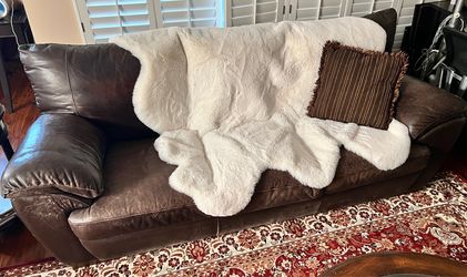 Leather Sofa and Chair