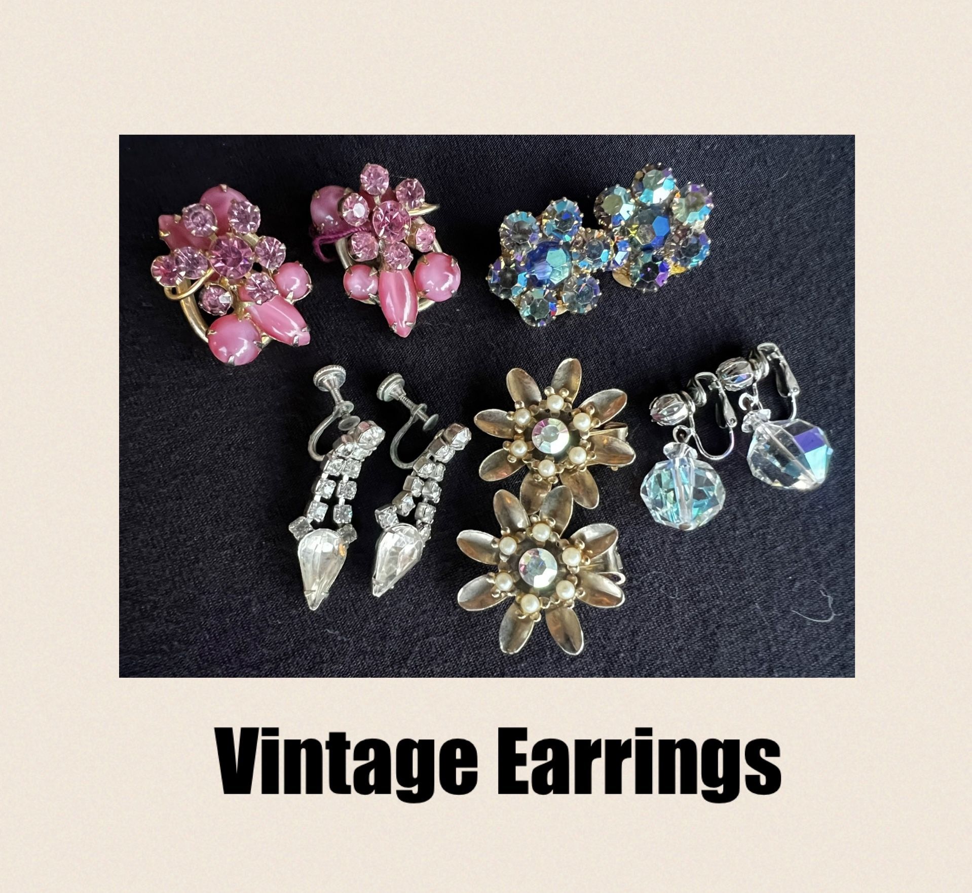 Vintage Earrings 5 Pair!