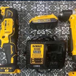 Dewalt 20v Angle Drill And Multi Tool With Battery And Charger