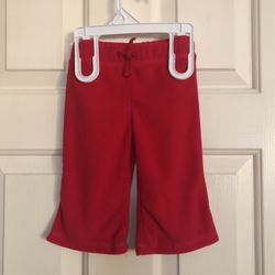 New Baby Girls Red Fleece Pants