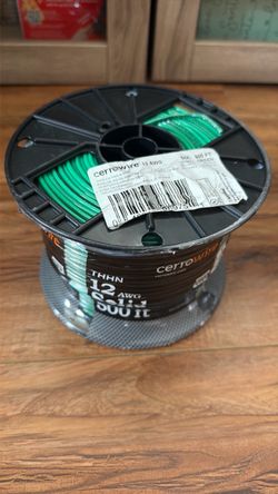 Cerrowire 12 Awg sol 500ft green