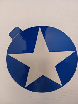 USPS - Reflective Star - Decal Sticker - Label 50 - 1973 - New Unused 1" Tab