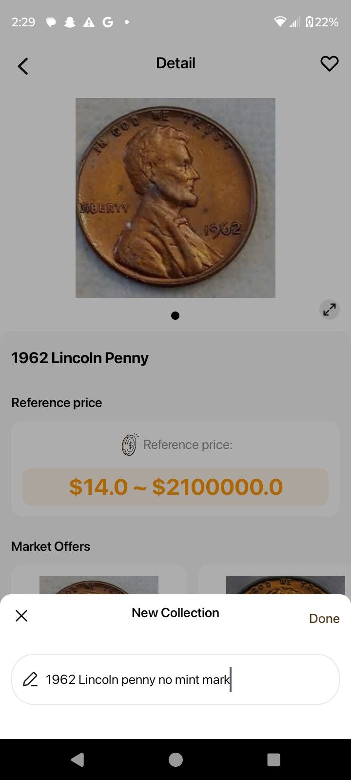 1962 Lincoln Penny