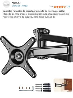Soportes flotantes de pared para mesita de noche, plegables Plegado de 180 grados,