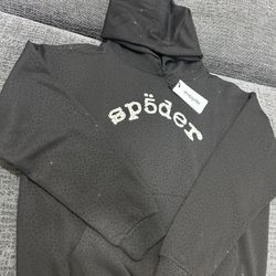 Sp5der Hoodie With Rhinestones 