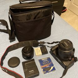 Canon Rebel T3i Camera And Lens