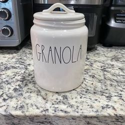 Rae Dunn GRANOLA Canister LL all white ceramic by magenta must pick up