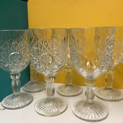 Set Of 6 Vintage Goblets (wine/water Glasses)