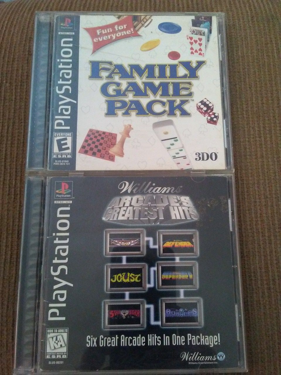 William's Arcade's Greatest Hits, Family Game Pack, PS1