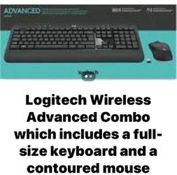 Logitech combo advanced mouse and keyboard