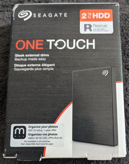 Seagate - One Touch with Password 2TB External USB 3.0 Portable Hard Drive with Rescue Data Recovery Services

