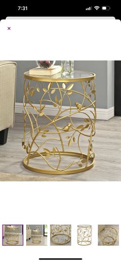 2 Gold Nightstands 
