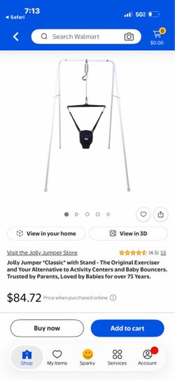 Jolly Jumper *Classic* with Stand - The Original Exerciser and Your Alternative to Activity Centers and Baby Bouncers. Trusted by Parents, Loved by Ba