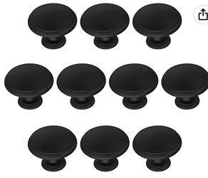 Brand New  Franklin Brass P35597Z-FB-B Ringed Cabinet Knob, Matte Black   ( pieces 10 ) Size: 1-1/4 in (32 mm),
