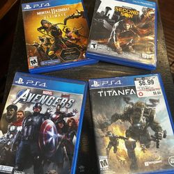 PlayStation 4 Game Bundle Of 4 Action/Fight Games PS4