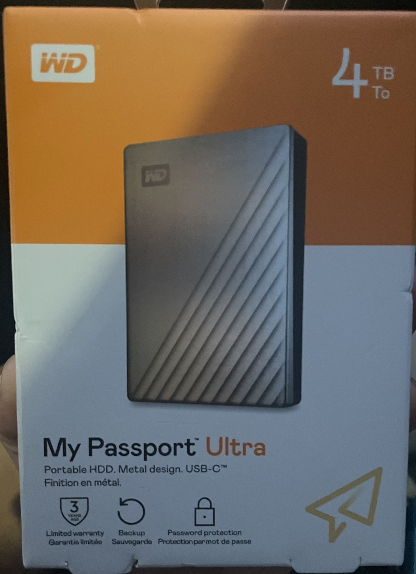 Western Digital WD My Passport® Portable Hard Drive, 4TB