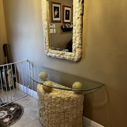 Entryway Table & Mirror Set